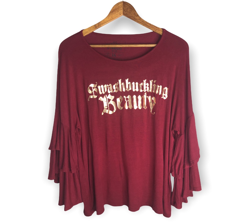 Paradies & Company Swashbuckling Beauty Graphic Bell Sleeve Top